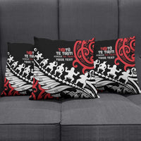 Honour The Treaty New Zealand Personalised Pillow Cover Toitu Te Tiriti Half Fern Haka Dance LT9 - Polynesian Pride