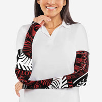 Honour The Treaty New Zealand Personalised Arm Sleeves Toitu Te Tiriti Indigenous Maori Face LT9 - Polynesian Pride