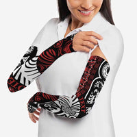 Honour The Treaty New Zealand Personalised Arm Sleeves Toitu Te Tiriti Indigenous Maori Face LT9 - Polynesian Pride