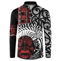 Honour The Treaty New Zealand Personalised Button Sweatshirt Toitu Te Tiriti Indigenous Maori Face