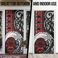 Honour The Treaty New Zealand Personalised Door Cover Toitu Te Tiriti Indigenous Maori Face LT9 - Polynesian Pride