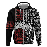 Honour The Treaty New Zealand Personalised Hoodie Toitu Te Tiriti Indigenous Maori Face LT9 Zip Hoodie Black - Polynesian Pride