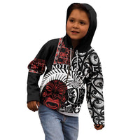 Honour The Treaty New Zealand Personalised Kid Hoodie Toitu Te Tiriti Indigenous Maori Face LT9 - Polynesian Pride