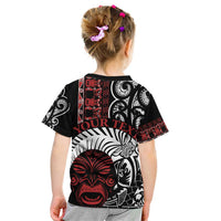 Honour The Treaty New Zealand Personalised Kid T Shirt Toitu Te Tiriti Indigenous Maori Face LT9 - Polynesian Pride
