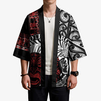 Honour The Treaty New Zealand Personalised Kimono Toitu Te Tiriti Indigenous Maori Face LT9 - Polynesian Pride