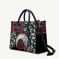 Honour The Treaty New Zealand Personalised Leather Bag Toitu Te Tiriti Indigenous Maori Face LT9 - Polynesian Pride
