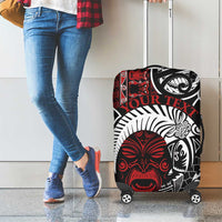 Honour The Treaty New Zealand Personalised Luggage Cover Toitu Te Tiriti Indigenous Maori Face LT9 - Polynesian Pride
