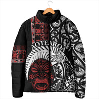 Honour The Treaty New Zealand Personalised Padded Jacket Toitu Te Tiriti Indigenous Maori Face LT9 - Polynesian Pride