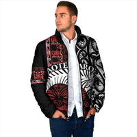 Honour The Treaty New Zealand Personalised Padded Jacket Toitu Te Tiriti Indigenous Maori Face LT9 - Polynesian Pride