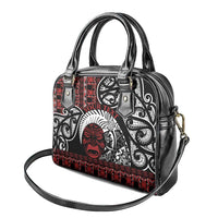 Honour The Treaty New Zealand Personalised Shoulder Handbag Toitu Te Tiriti Indigenous Maori Face LT9 - Polynesian Pride