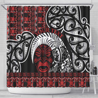 Honour The Treaty New Zealand Personalised Shower Curtain Toitu Te Tiriti Indigenous Maori Face LT9 - Polynesian Pride