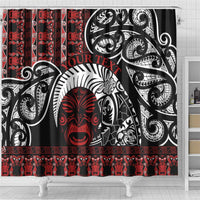 Honour The Treaty New Zealand Personalised Shower Curtain Toitu Te Tiriti Indigenous Maori Face LT9 - Polynesian Pride