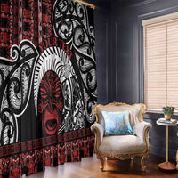 Honour The Treaty New Zealand Personalised Window Curtain Toitu Te Tiriti Indigenous Maori Face LT9 - Polynesian Pride