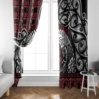 Honour The Treaty New Zealand Personalised Window Curtain Toitu Te Tiriti Indigenous Maori Face LT9 - Polynesian Pride