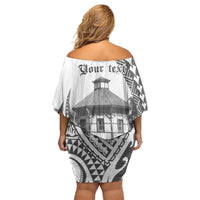 Samoa Mau Movement House Personalised Family Matching Off Shoulder Short Dress and Hawaiian Shirt Fa'a Samoa The Samoan Way LT9 - Polynesian Pride