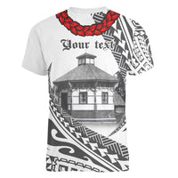 Samoa Mau Movement House Personalised Women V-Neck T-Shirt Fa'a Samoa The Samoan Way