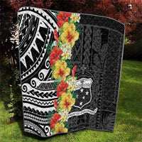 Samoa Tribal Hibiscus Flowers Quilt