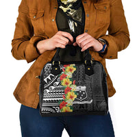 Samoa Tribal Hibiscus Flowers Shoulder Handbag LT9 - Polynesian Pride