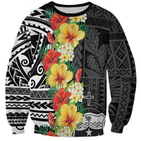 Samoa Tribal Hibiscus Flowers Sweatshirt