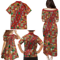 Mele Kalikimaka Pakalana Pikake Lei Family Matching Puletasi and Hawaiian Shirt Hawaiian Rodeo Paniolo Omaomao Palaka LT9 - Polynesian Pride