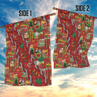 Mele Kalikimaka Pakalana Pikake Lei Garden Flag Hawaiian Rodeo Paniolo Omaomao Palaka - Polynesian Pride
