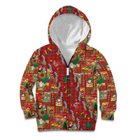 Mele Kalikimaka Pakalana Pikake Lei Kid Hoodie Hawaiian Rodeo Paniolo Omaomao Palaka LT9 Zip Hoodie Green - Polynesian Pride