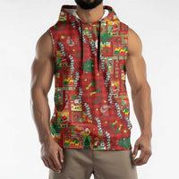 Mele Kalikimaka Pakalana Pikake Lei Sleeveless Hoodie Hawaiian Rodeo Paniolo Omaomao Palaka LT9 - Polynesian Pride