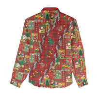 Mele Kalikimaka Pakalana Pikake Lei Women Casual Shirt Hawaiian Rodeo Paniolo Omaomao Palaka LT9 - Polynesian Pride