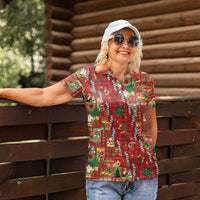 Mele Kalikimaka Pakalana Pikake Lei Women Polo Shirt Hawaiian Rodeo Paniolo Omaomao Palaka LT9 - Polynesian Pride