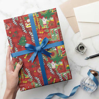 Mele Kalikimaka Pakalana Pikake Lei Wrapping Paper Hawaiian Rodeo Paniolo Omaomao Palaka - Polynesian Pride