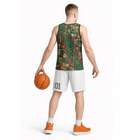 Mele Kalikimaka Pakalana Pikake Lei Basketball Jersey Hawaiian Rodeo Paniolo Ulaula Palaka - Polynesian Pride