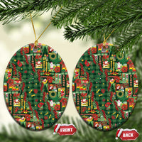 Mele Kalikimaka Pakalana Pikake Lei Ceramic Ornament Hawaiian Rodeo Paniolo Ulaula Palaka - Polynesian Pride