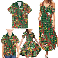 Mele Kalikimaka Pakalana Pikake Lei Family Matching Summer Maxi Dress and Hawaiian Shirt Hawaiian Rodeo Paniolo Ulaula Palaka LT9 - Polynesian Pride
