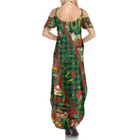 Mele Kalikimaka Pakalana Pikake Lei Family Matching Summer Maxi Dress and Hawaiian Shirt Hawaiian Rodeo Paniolo Ulaula Palaka LT9 - Polynesian Pride