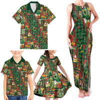Mele Kalikimaka Pakalana Pikake Lei Family Matching Tank Maxi Dress and Hawaiian Shirt Hawaiian Rodeo Paniolo Ulaula Palaka LT9 - Polynesian Pride