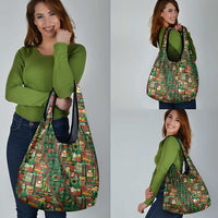 Mele Kalikimaka Pakalana Pikake Lei Grocery Bag Hawaiian Rodeo Paniolo Ulaula Palaka - Polynesian Pride