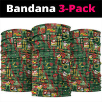 Mele Kalikimaka Pakalana Pikake Lei Neck Gaiter Hawaiian Rodeo Paniolo Ulaula Palaka - Polynesian Pride