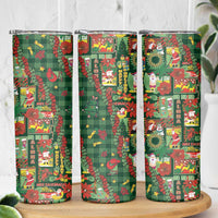 Mele Kalikimaka Pakalana Pikake Lei Skinny Tumbler Hawaiian Rodeo Paniolo Ulaula Palaka LT9 - Polynesian Pride