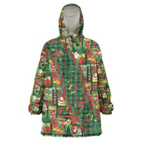 Mele Kalikimaka Pakalana Pikake Lei Wearable Blanket Hoodie Hawaiian Rodeo Paniolo Ulaula Palaka LT9 One Size Red - Polynesian Pride