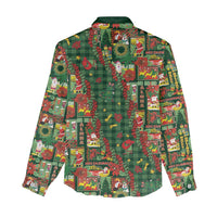 Mele Kalikimaka Pakalana Pikake Lei Women Casual Shirt Hawaiian Rodeo Paniolo Ulaula Palaka LT9 - Polynesian Pride