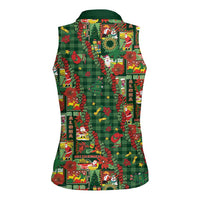 Mele Kalikimaka Pakalana Pikake Lei Women Sleeveless Polo Shirt Hawaiian Rodeo Paniolo Ulaula Palaka LT9 - Polynesian Pride