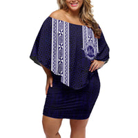 Tonga Queen Salote College 100 years Off Shoulder Short Dress QSC 1926-2026 Tongan Pattern