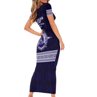 Tonga Queen Salote College 100 years Short Sleeve Bodycon Dress QSC 1926-2026 Tongan Pattern