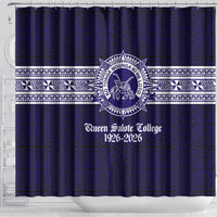 Tonga Queen Salote College 100 years Shower Curtain QSC 1926-2026 Tongan Pattern