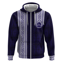 Tonga Queen Salote College 100 years Zip Hoodie QSC 1926-2026 Tongan Pattern