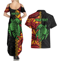 Personalised Tonga Emancipation Day Couples Matching Summer Maxi Dress and Hawaiian Shirt Puleanga Fakatui O Since 1970 LT9 - Polynesian Pride