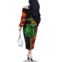 Personalised Tonga Emancipation Day Family Matching Off The Shoulder Long Sleeve Dress and Hawaiian Shirt Puleanga Fakatui O Since 1970 LT9 - Polynesian Pride