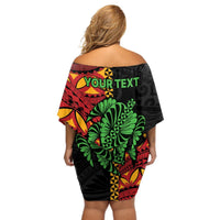 Personalised Tonga Emancipation Day Off Shoulder Short Dress Puleanga Fakatui O Since 1970 LT9 - Polynesian Pride