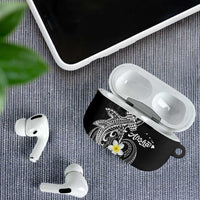 Aloha Hammerhead Shark AirPods Case Black Hawaiian Kakau Tribal Tattoo - Polynesian Pride
