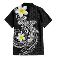 Aloha Hammerhead Shark Family Matching Mermaid Dress and Hawaiian Shirt Black Hawaiian Kakau Tribal Tattoo LT9 - Polynesian Pride